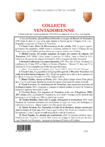 Collecte ventadorienne page 4ème de couverture