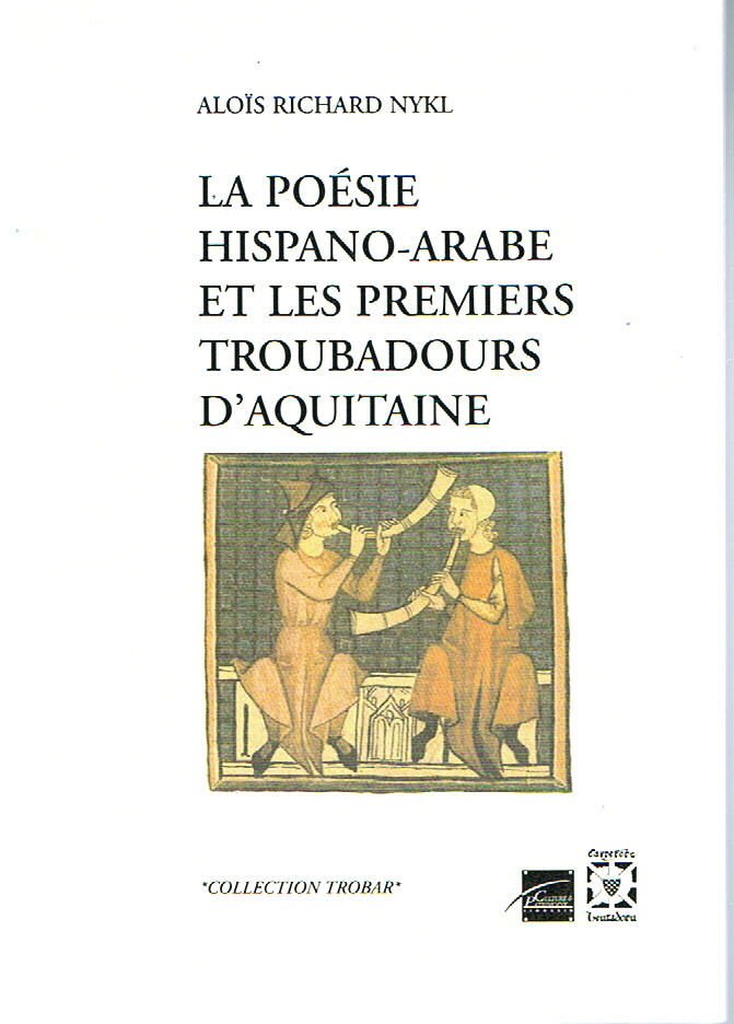 Livre La poésie hispano-arabe et les premiers troubadours d’Aquitaine, page de couverture